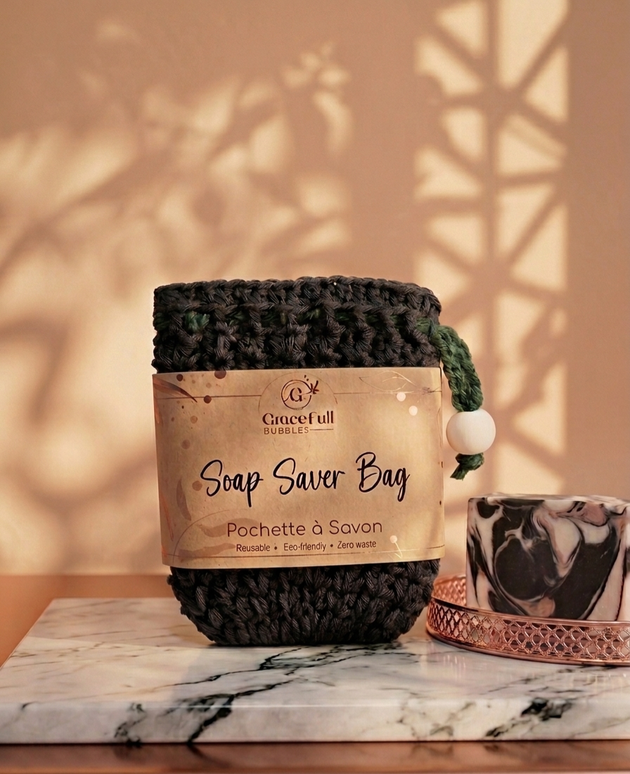 Child Safe Cotton-Bamboo Soap Saver Bag